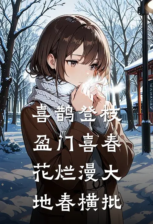 喜鹊登枝盈门喜 春花烂漫大地春横批